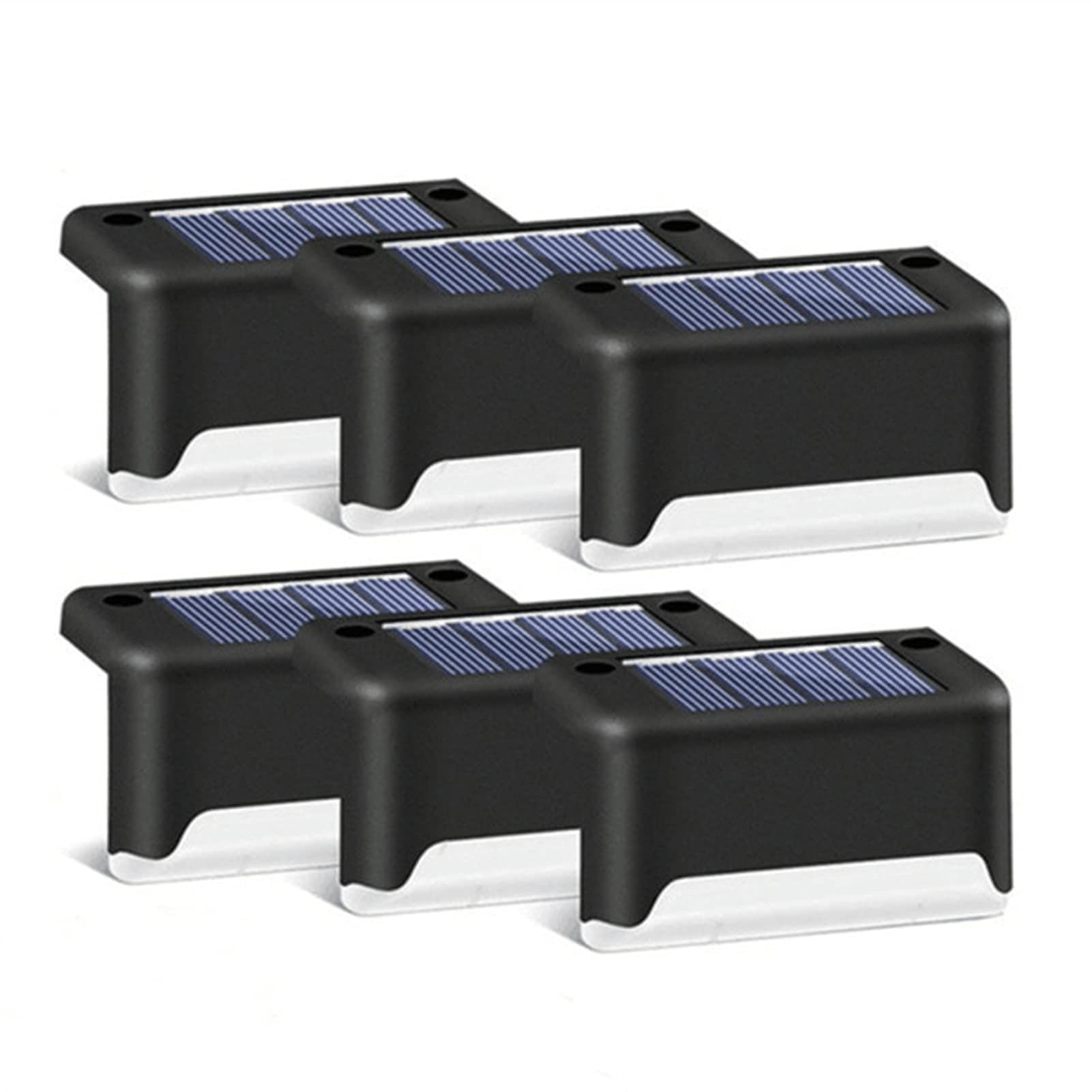Światła na zewnątrz Solar Deck Lights Outdoor White 1 Pack Led Solar Garden Step Light Waterproof Do Deck Deck Schody Ogrodzenie Yard Patio Ścieżka (Emitting Color : 6 Pack)