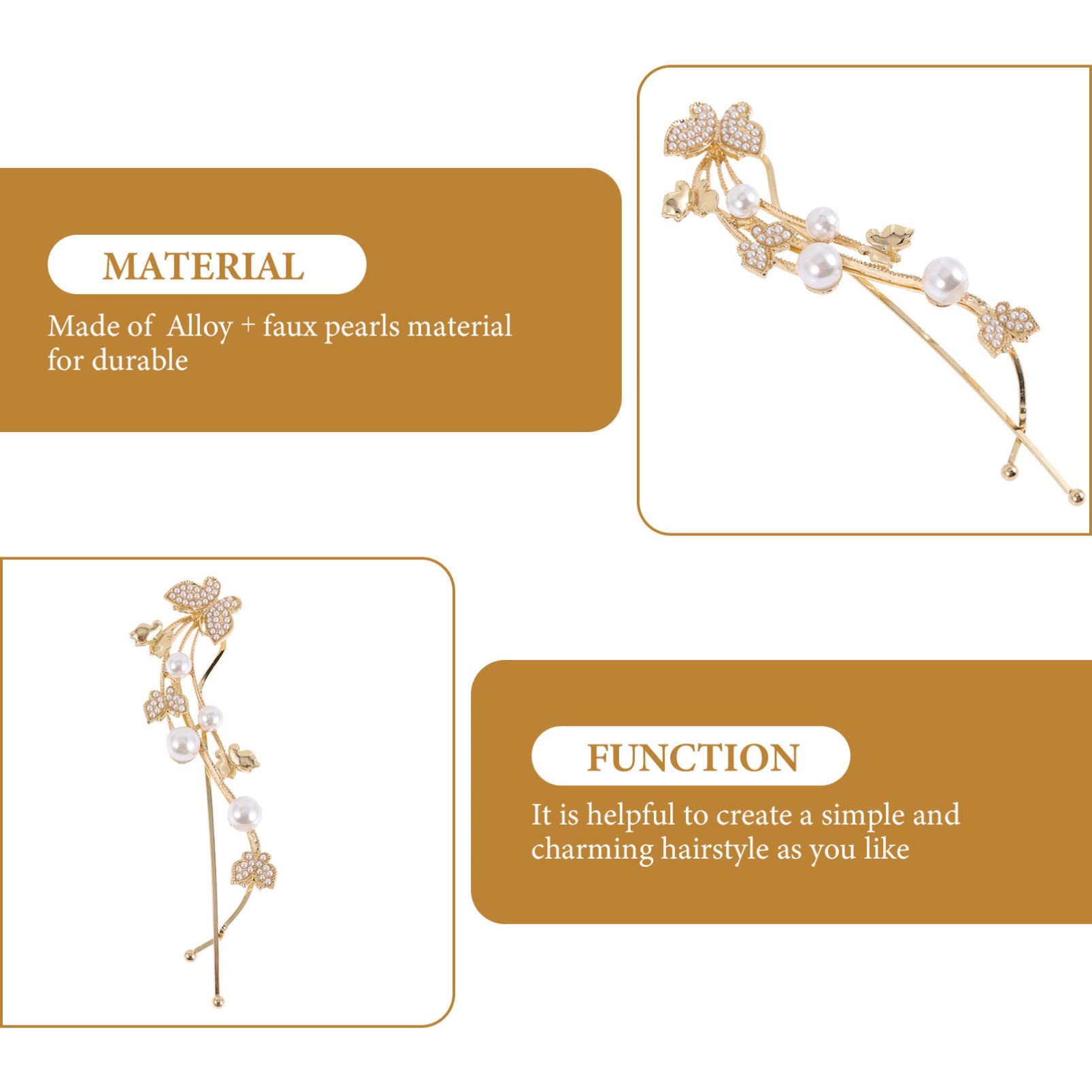 LALAFINA 10pezzi Fermaglio Per Vintage Con Perle e Farfalle Da Eleganti Per Occasioni Speciali e Uso Quotidiano Accessori Per Femminili Design Raffinato e Resistente