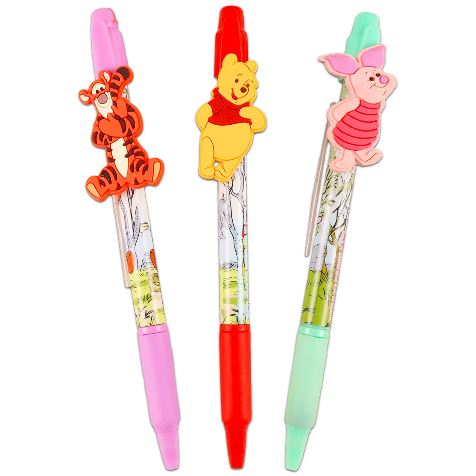 Winnie the Pooh トレイ 鉛筆 Winnie the Pooh Pens for Kids School Supplies Bundle with 3 Winnie