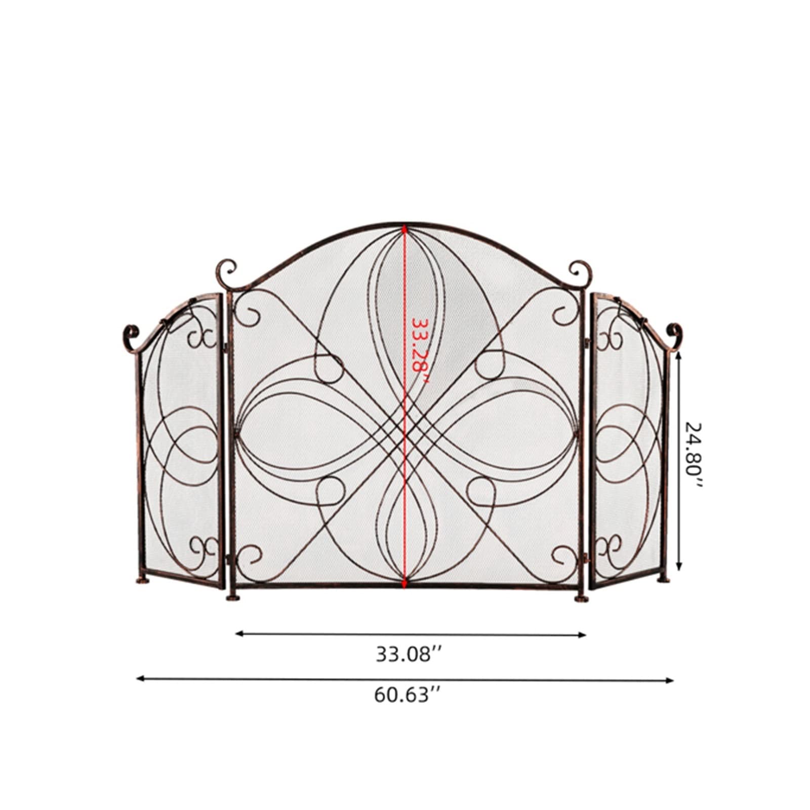 Schermi per Caminetti di Guardia Angoli Retro Old Pattern Griglia Soggiorno Decorazione Ferro Camino Schermo Accessori per Caminetti in Rete Decorativa