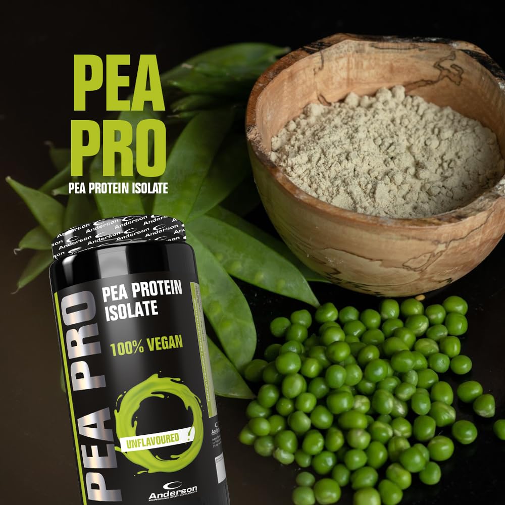 Anderson Pea Pro | Integratore in polvere di proteine di piselli 100% vegetali. Gusto Neutro| 100% Vegan, 100% Naturale | Senza Glutine e Senza Lattosio.