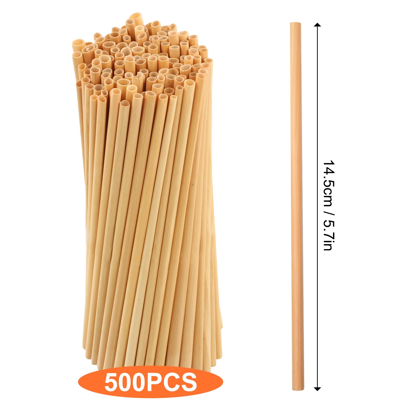 500 Pièces Tubes en Bambou, Tubes de Nidification en Carton, 14.5cm, Manchons de Nidification, Matériau de Remplissage pour Hôtel à Insectes, Maison à Insectes, Abeilles Sauvages