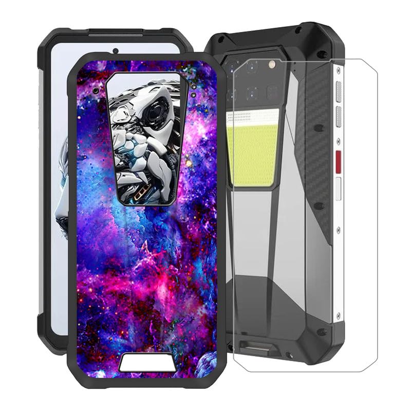 for Unihertz 8849 Tank 3 Pro Case, with [1 X Tempered Glass Screen Protector], Black Soft Silicone Shell, Shockproof Bumper Phone Case for Unihertz 8849 Tank 3 Pro (6.79") - Gorgeous