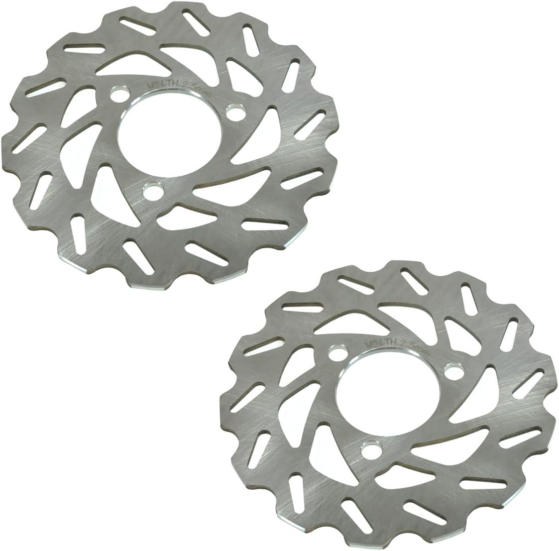 2 Factory Spec Front Disc Brake Rotors - Wave Pattern, for Honda TRX450R & TRX450ER Sportrax fits 2004-2014 Models