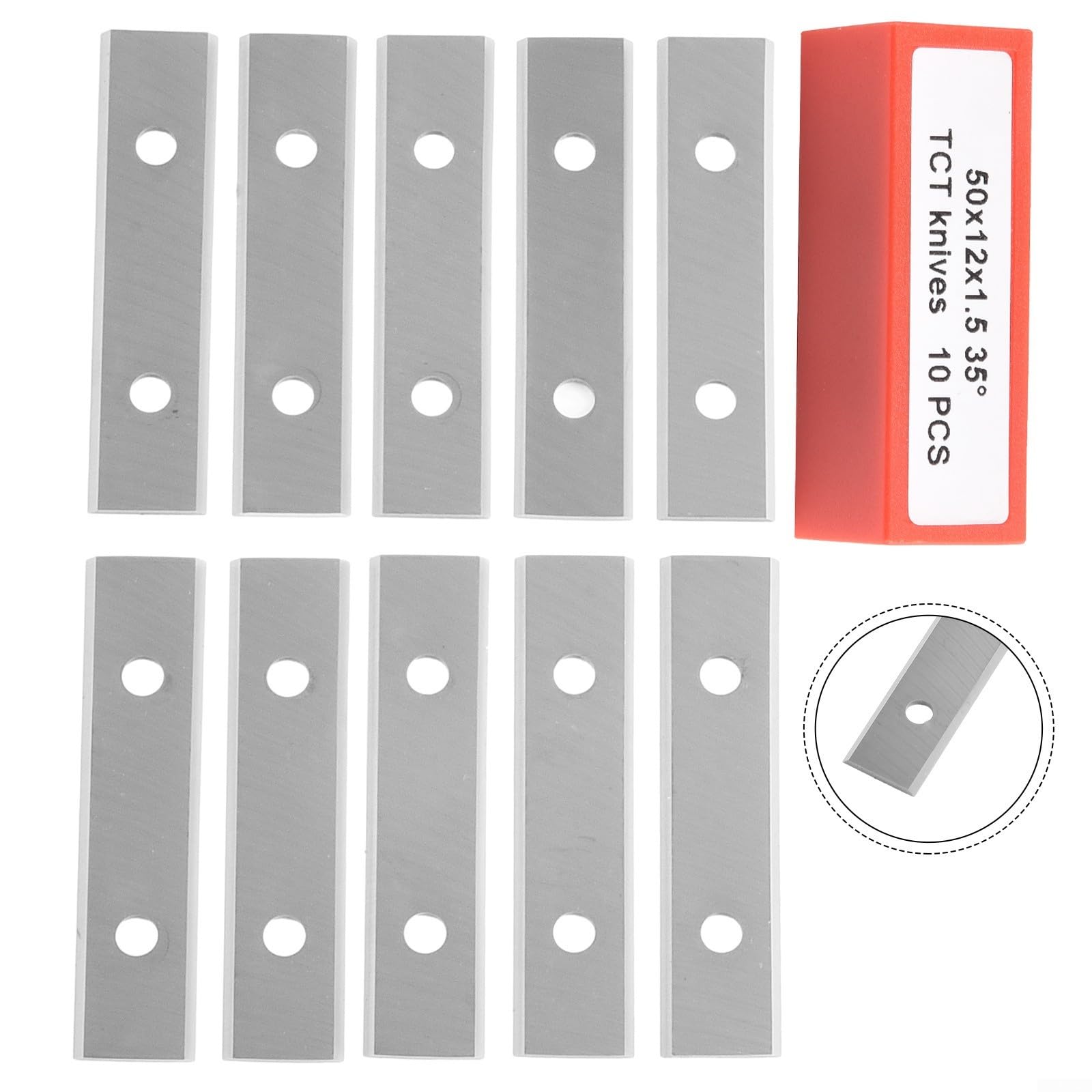 10Er Set Hartmetall-Wendeplatten 50X12x1.5mm Rechteckig Doppelschneidig, Schneidkanten Austauschbare Hartmetall-Wendemesser Für Holzhobel Schaber Fräsköpfe Hartmetall-Farbschaber
