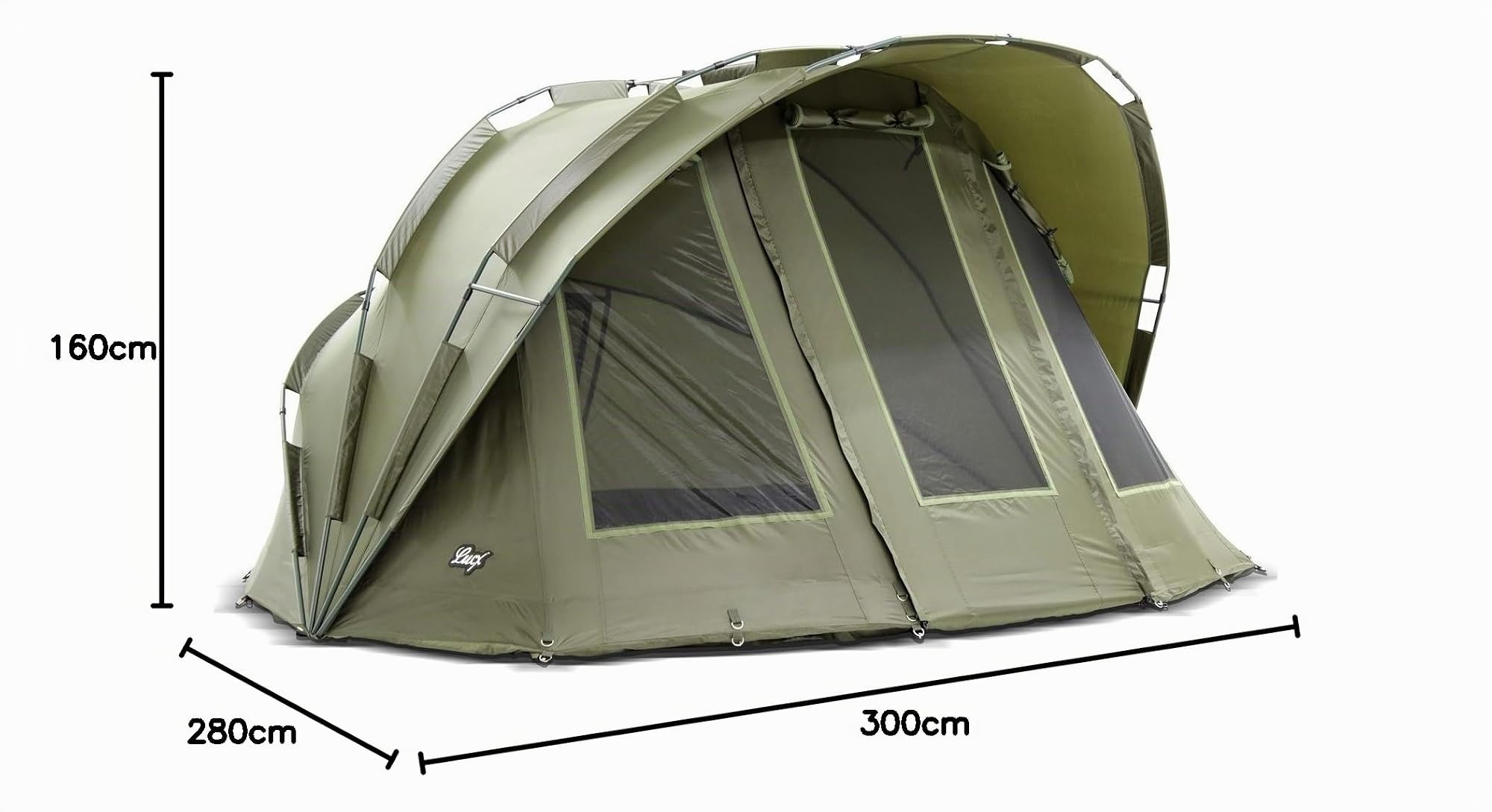 Tente de Bivouac Lucx® Bobcat pour 2 Personnes, Tente de Pêche pour la Carpe et le Camping
