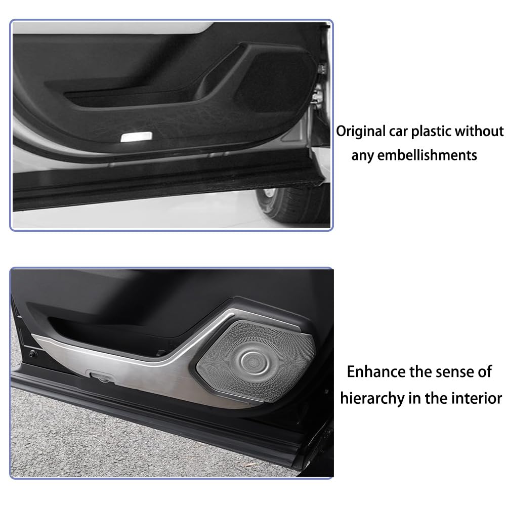 Car Accessories Compatible withToyota Highlander 2020-2023 Stainless Steel Door Anti Kick Panel Protector Guard Cover Trim 4Pcs Matte — view 3