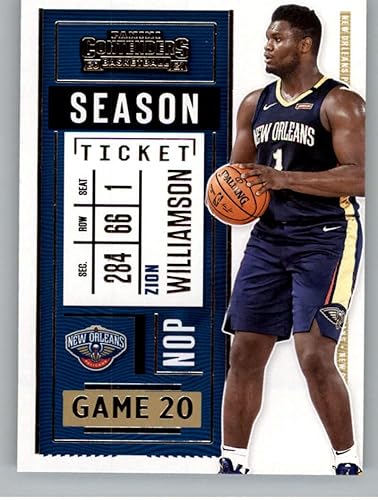 2020-21 Panini Contenders Season Ticket #58 Zion Williamson New Orleans Pelicans NBA Basketball Trading Card