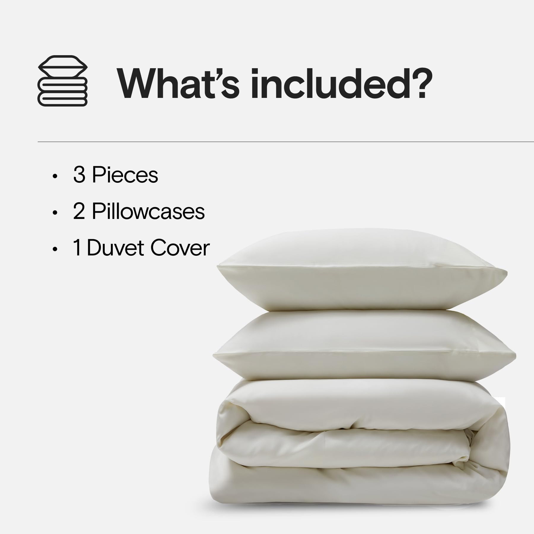 DOZ Duvet Cover Set, 100% Viscose derived from Bamboo, Organically Grown, Buttery Soft, Cooling Duvet Covers, High GSM, 1 Duvet Cover and 2 Pillowcases, 90