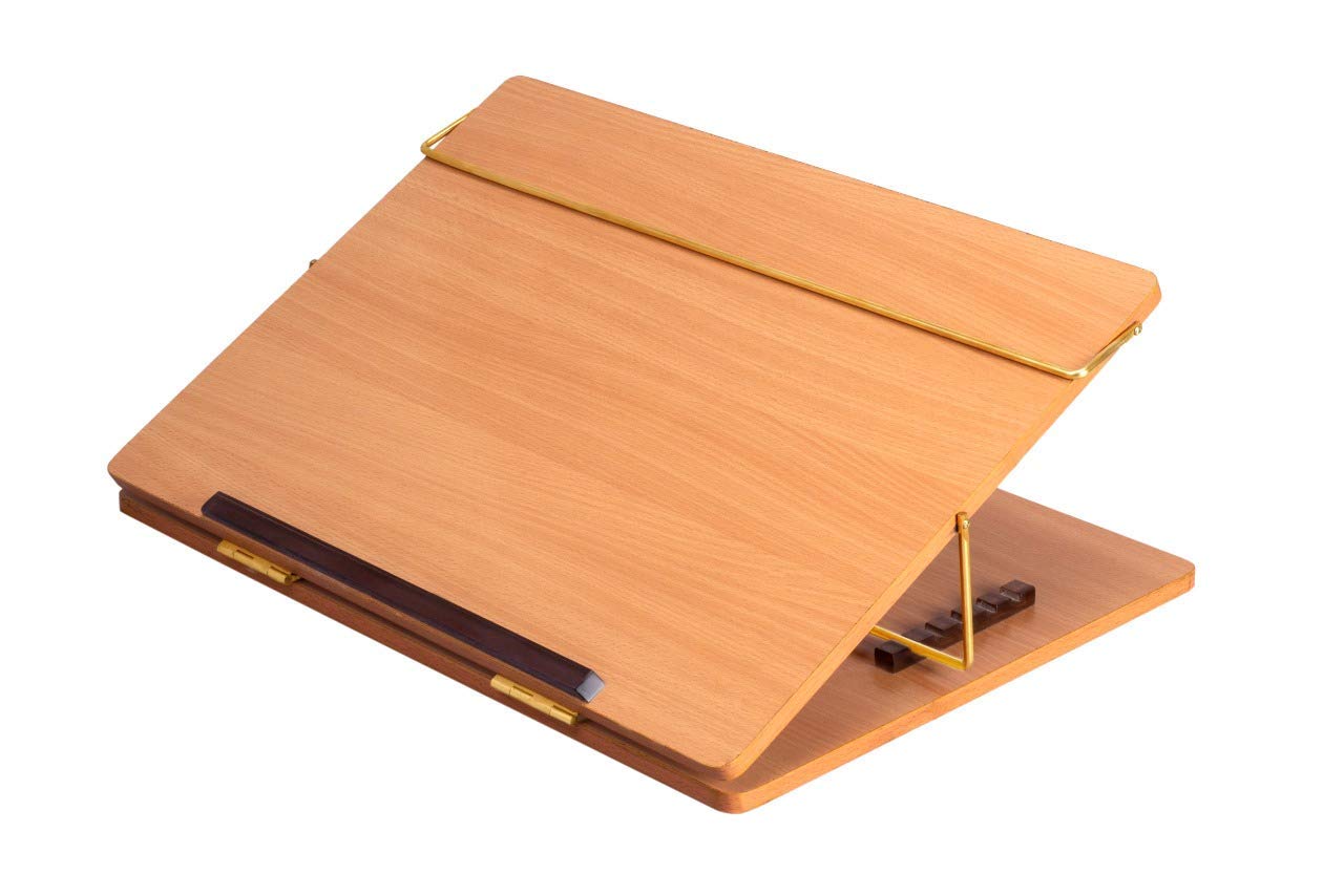 READAT Wooden Laptop Desk Organizer for Writing/Sketching Stand || Table top || Wooden Desk Organizer (Cream, 16x12 inches) (B08QZBLXXF) Amazon Price History, Amazon Price Tracker