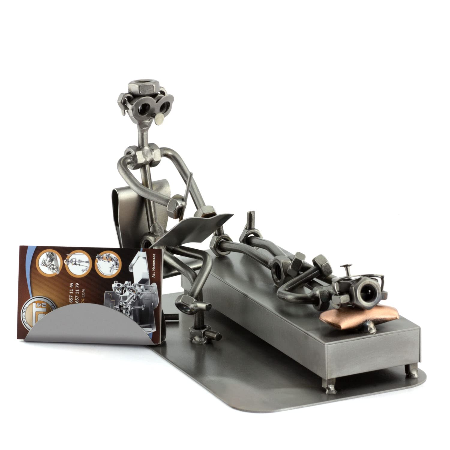 Steelman24 I Omini di Viti Corno I Idee Regalo Originale I Soprammobili in Metallo I Modellino