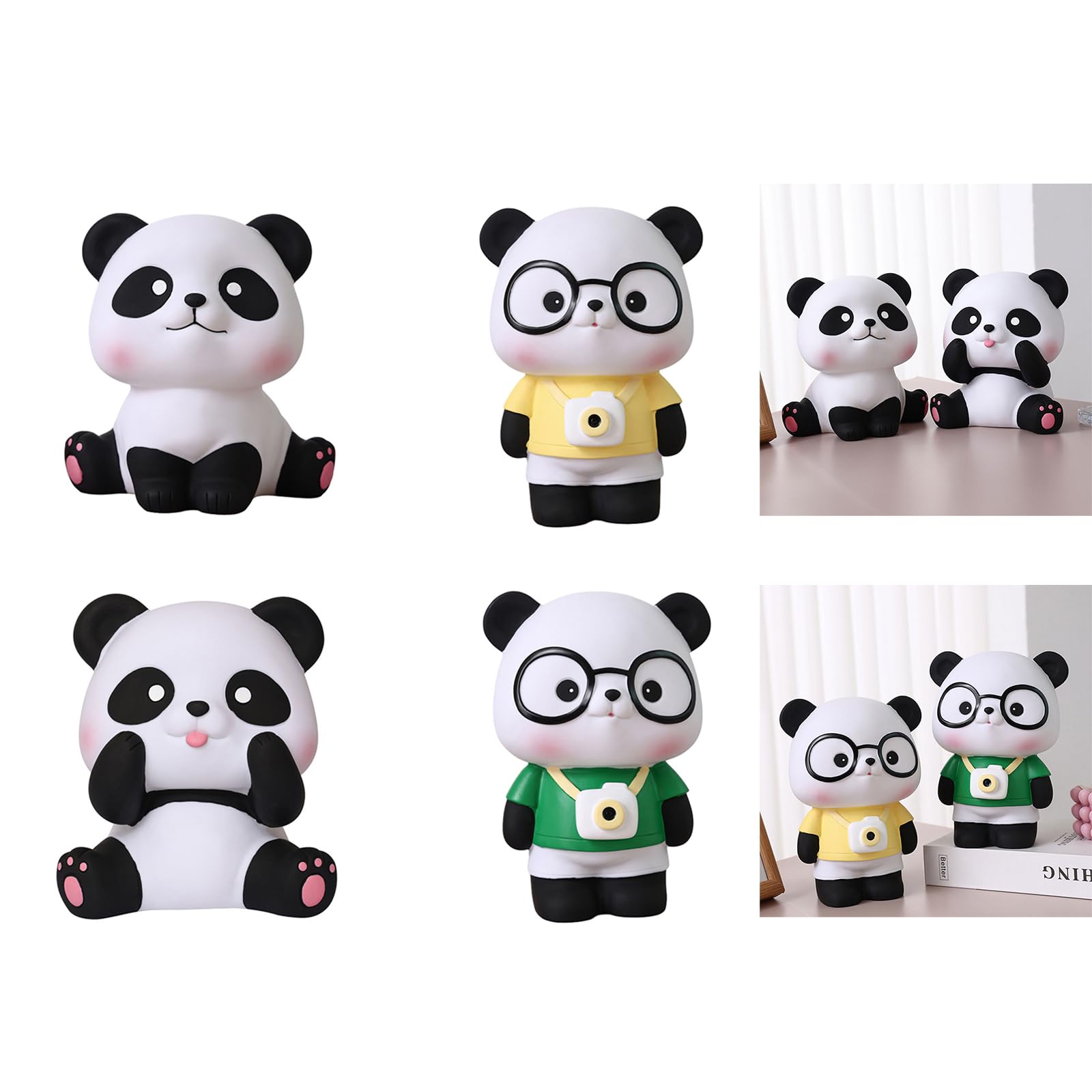 YZYDF Animal Money Jar Versatile Coin Container Box Shatterproof Money Holder Versatile Panda Piggy Banks Coin Saving Jar