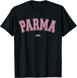 Pink Parma Ohio OH Varsity Style on Parma T-Shirt