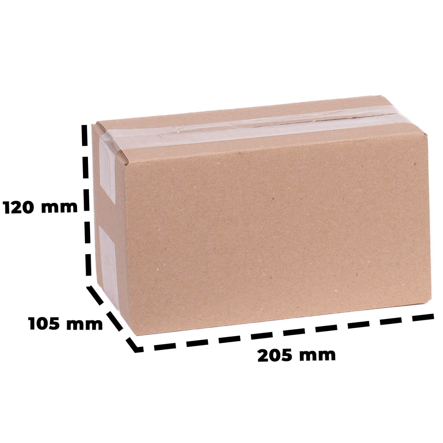 smiley pack 4200 Stück Faltkartons 200 x 100 x 110 mm braun Versandkarton Verpackungskartons 20 x 10 x 11 cm aus Wellpappe 1 wellig Karton Pappkarton Versandbox Paket Päckchen