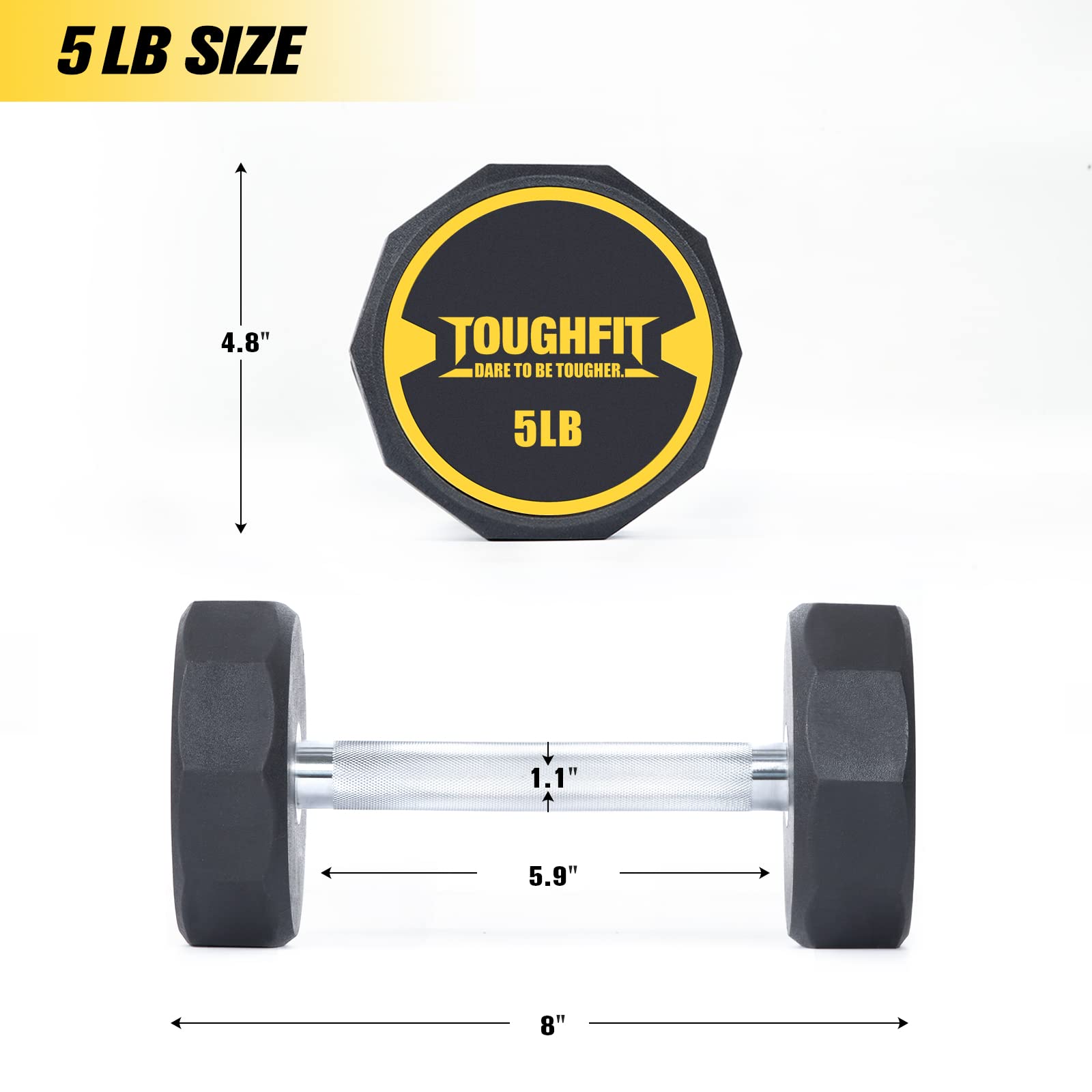 Amazon | ToughFit ダンベルセット – 50ポンドダンベルセット – 2個