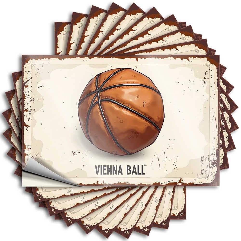 Bumper Teens Stuff | Neutral Case Vintage Vienna Ball: A Classic Basketball Design for Best(6X9CM)