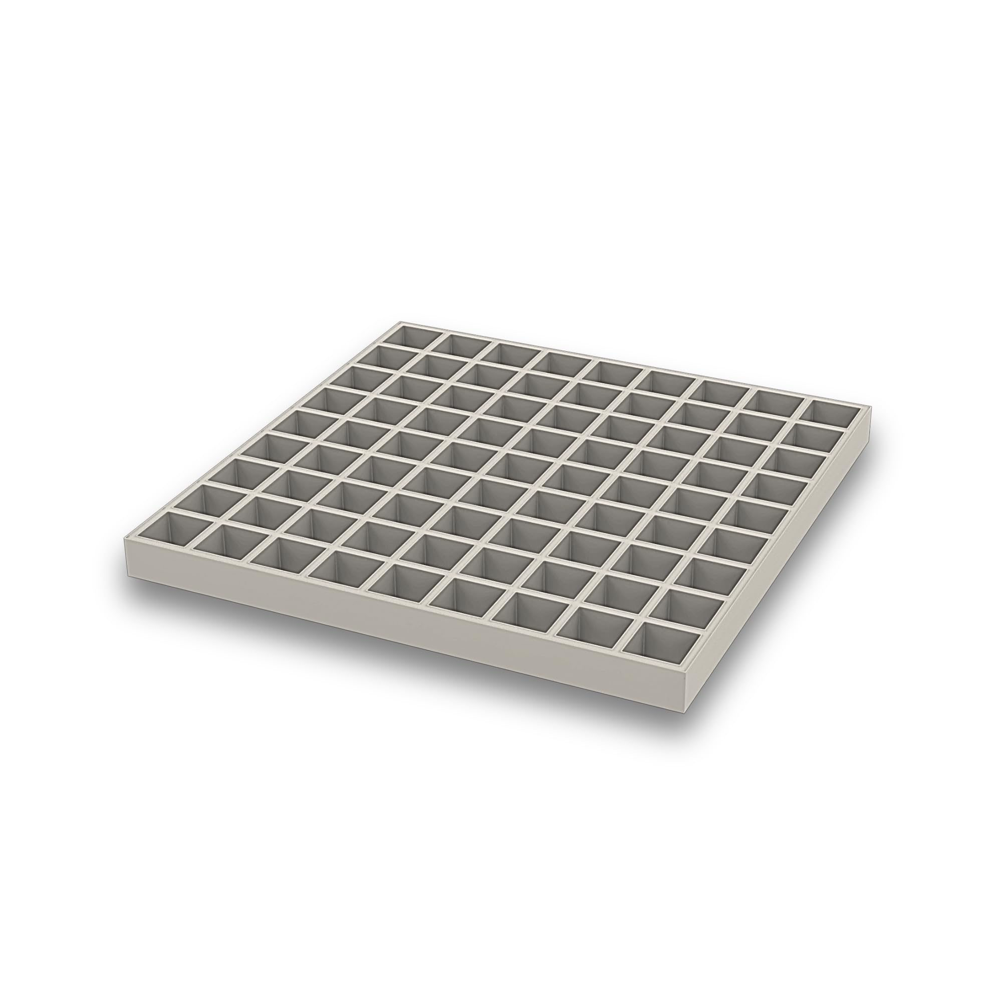 Rejilla de fibra de vidrio de 38 mm de altura | Parrilla de suelo resistente y rejilla industrial transitable | alternativa a la rejilla de acero galvanizado | antideslizante gris (500 x 500