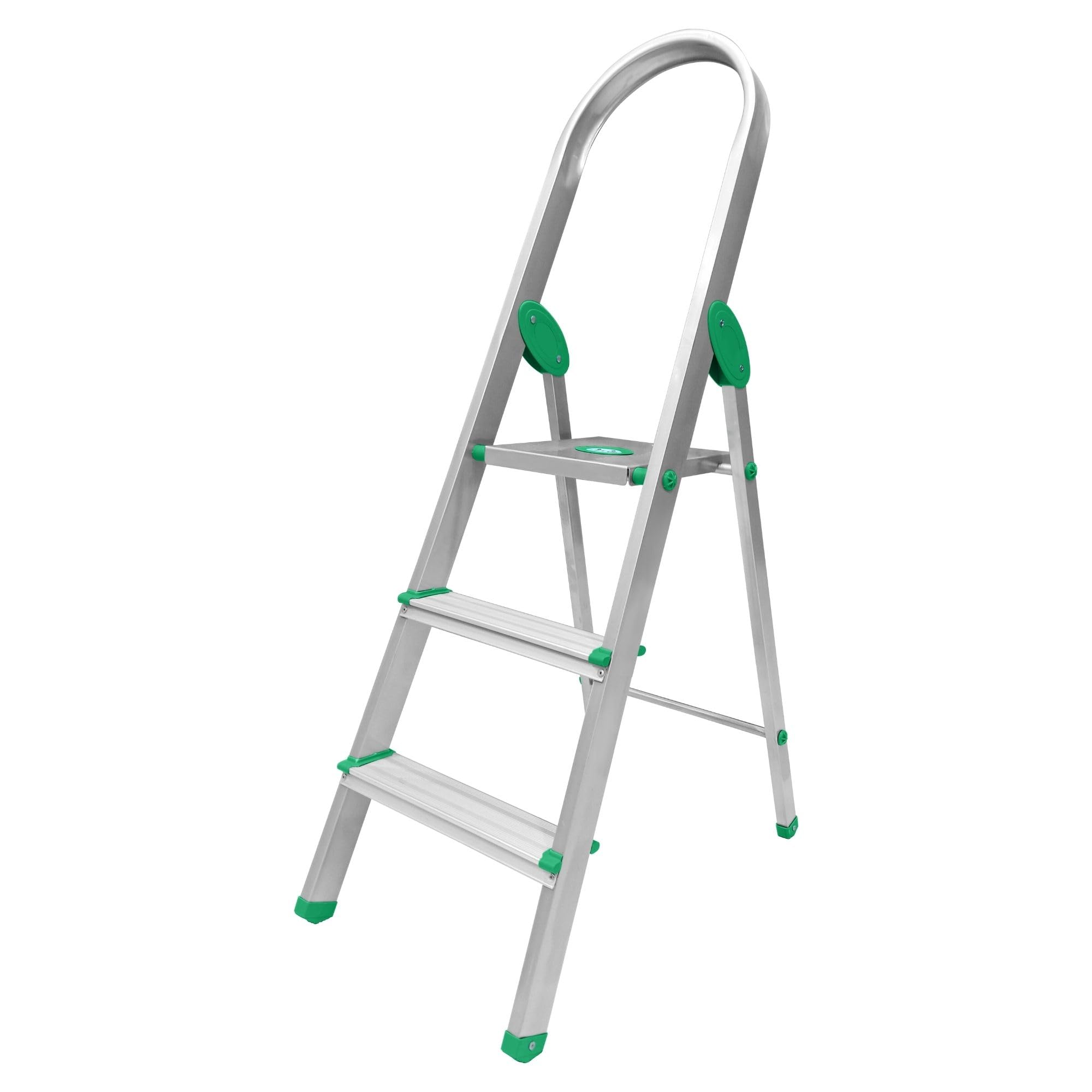 Trendy Aero - Premium Foldable Aluminium Step-Ladder for Home with Secure-Hinge Technology | Wide Platform, Anti-Skid Shoes | Metal Grey & Sea Green (B0CS6ZTPFB) Amazon Price History, Amazon Price Tracker
