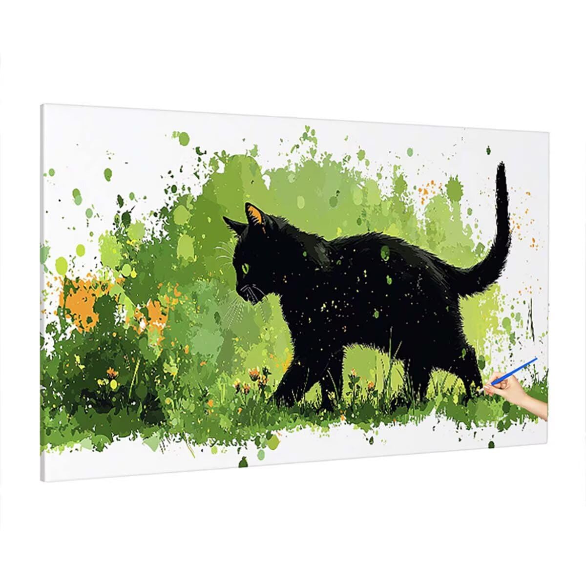 Malowanie według numerów dorosłych zwierzę, rękodzieło dla dorosłych zestaw malarski, DIY obrazy do malowania według numerów zestaw, Paint by Numbers for Pictures Modern Living Decoration, Women's