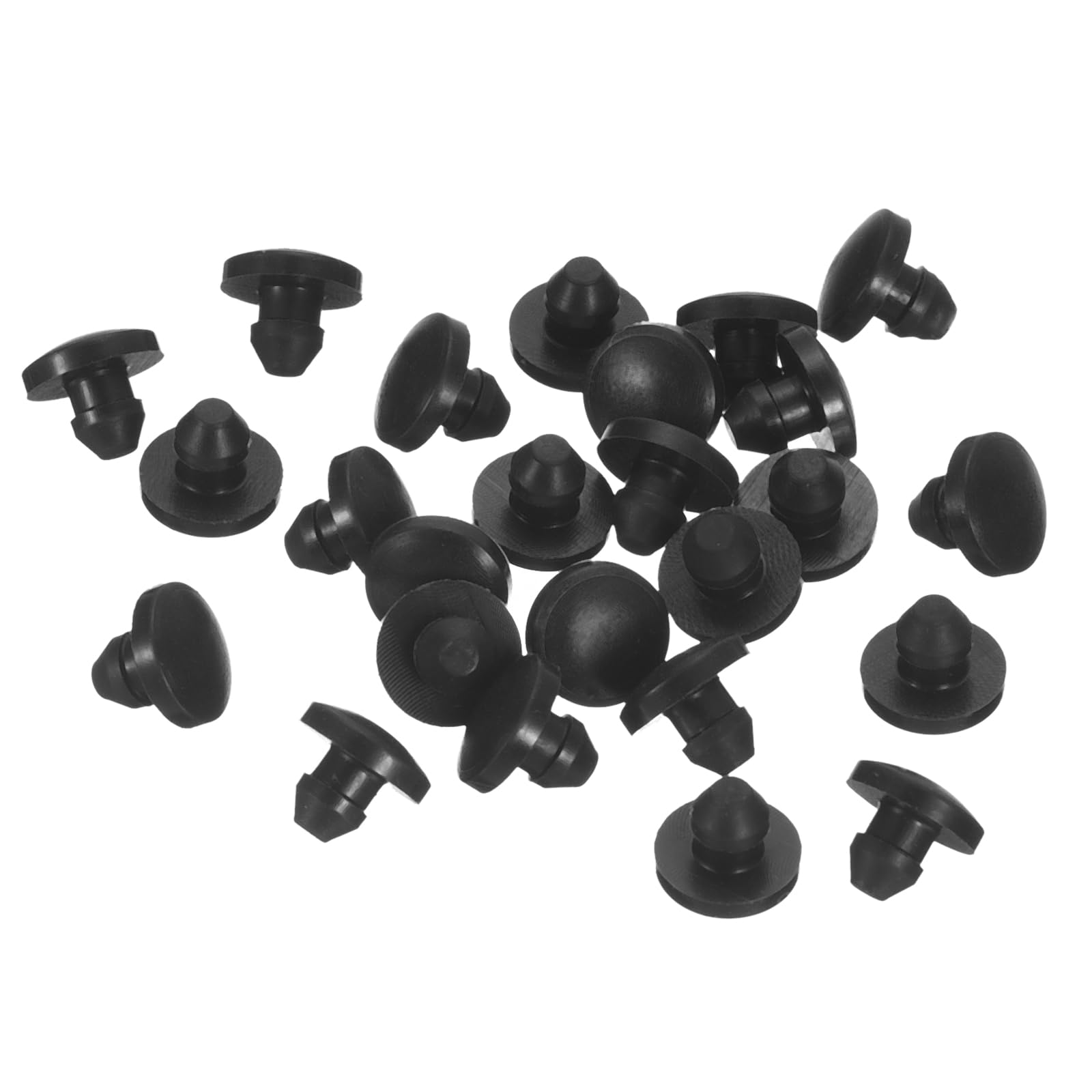 uxcell 38Pcs Silicone Plugs, Rubber Round Snap in Locking Hole Plugs for 3.5mm Hole, Hole Stoppers Waterproof Hole Plug for Metal Tube, Furniture End
