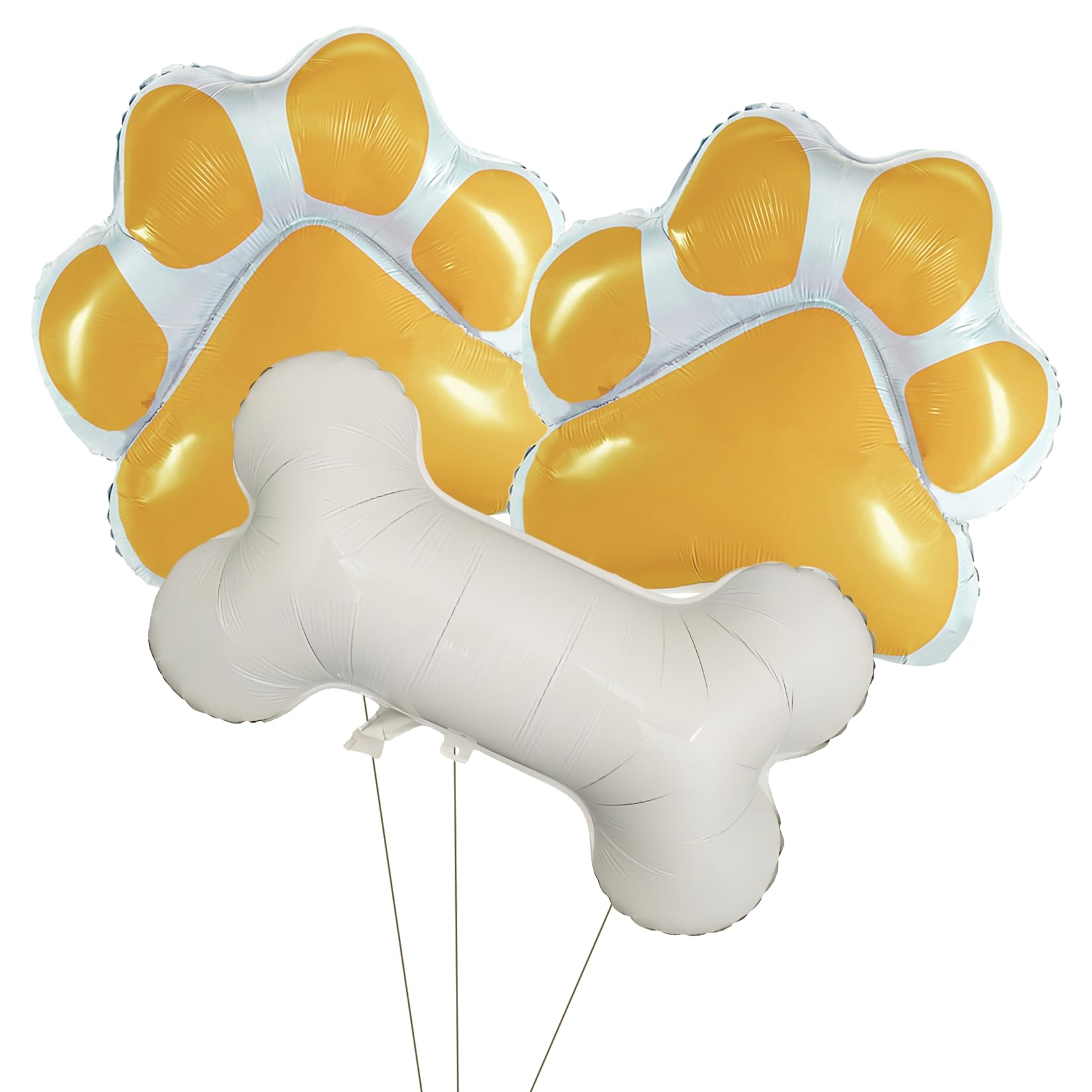 GLASNES Dog Paw Shaped Foil Balloons Bone Shaped Foil Balloons Dog Party Balloons Decorations for Pets Party Kids Birthday Baby Shower Decorations (