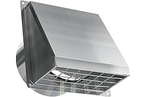 Hon&Guan Dryer Vent Cover Outside 4 Inch with Removable Mesh