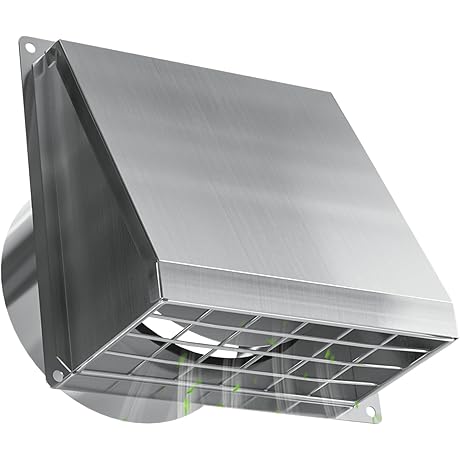 Hon&Guan Dryer Vent Cover Outside 4 Inch with Removable Mesh