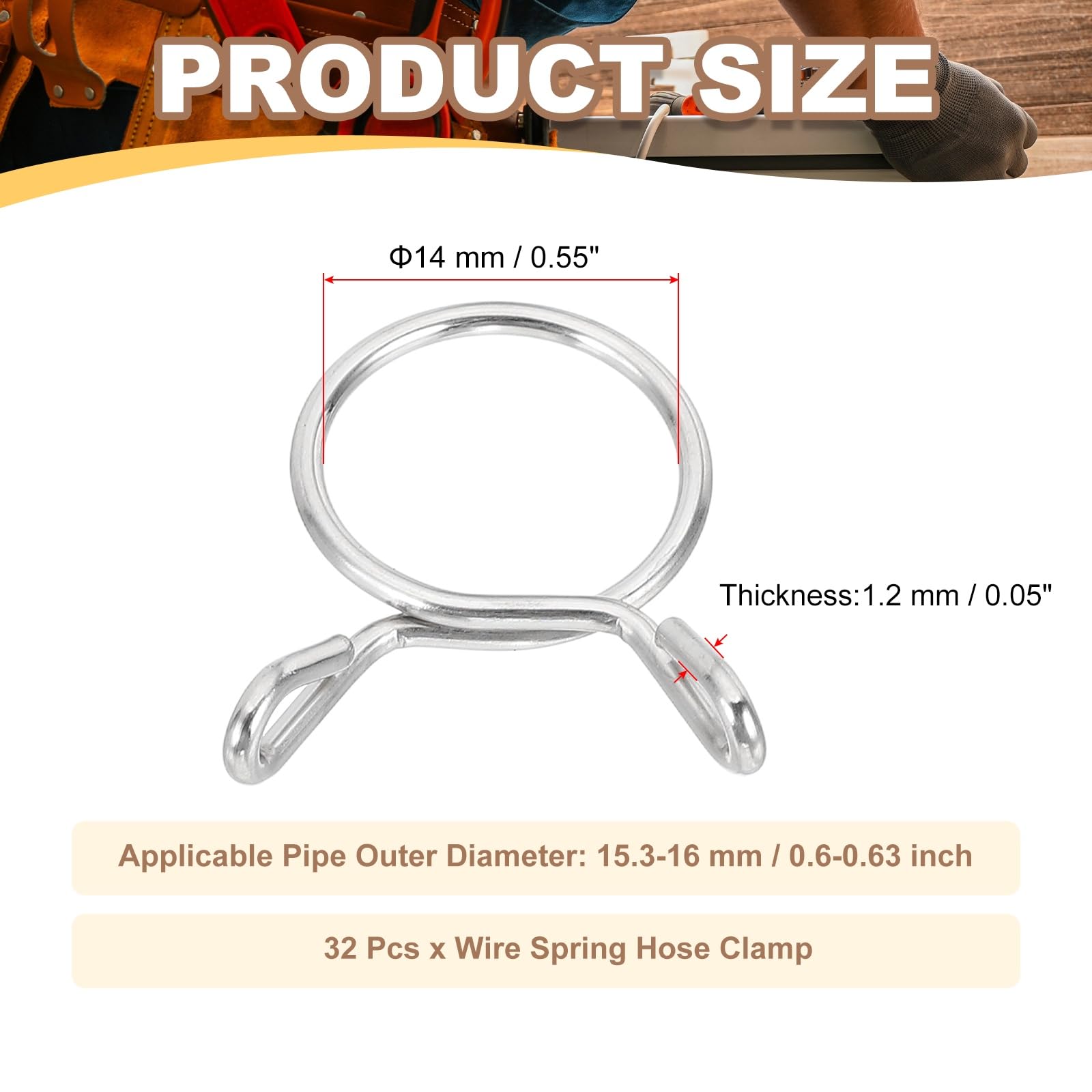 PATIKIL Wire Spring Hose Clamps - Image 2