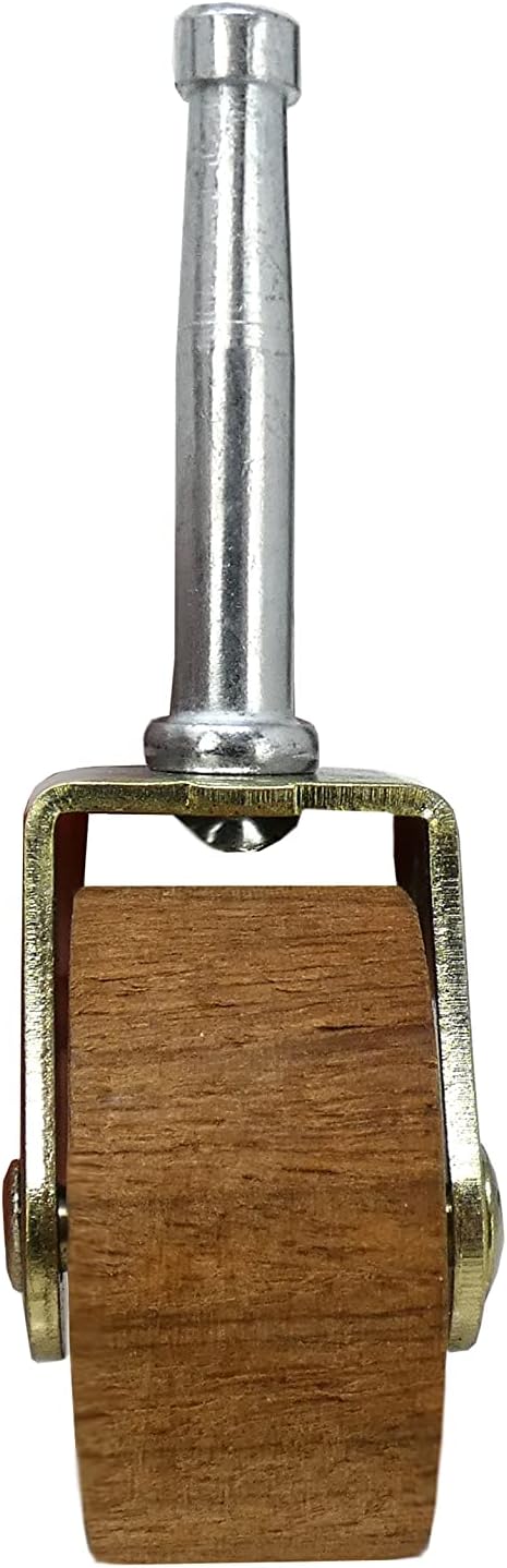 Shepherd Hardware 9051 1-5/8-Inch Designer Stem Casters, Wood Wheel, 5/16-Inch Stem Diameter, Brown, 2-Pack