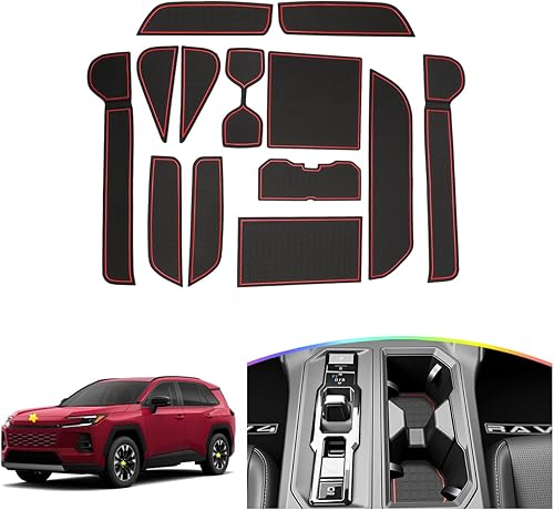 Vista 9 de SKTU para 2020 2021 2022 2023 2024 2025 2026 Hyundai Venue Tapete de ranura para puerta 2024 2025 2026 Accesorios para Venue Antideslizante