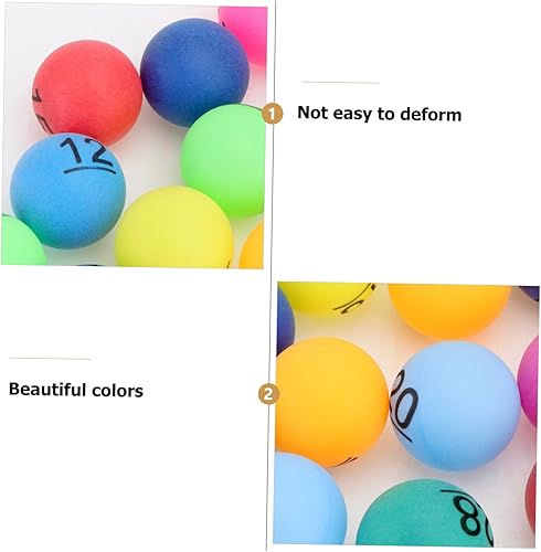 Miniatura 8 de PRETYZOOM 30 bolas de bingo numeradas del 1 al 30, bolas de juego multicolor, 1.6 in