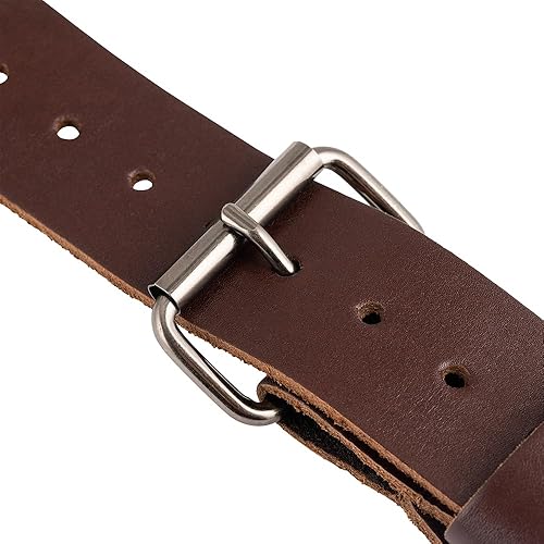 Miniatura 7 de Bucket Boss Cinturón de herramientas Hyrbid de cuero con tirantes en rojo, 55505-RD