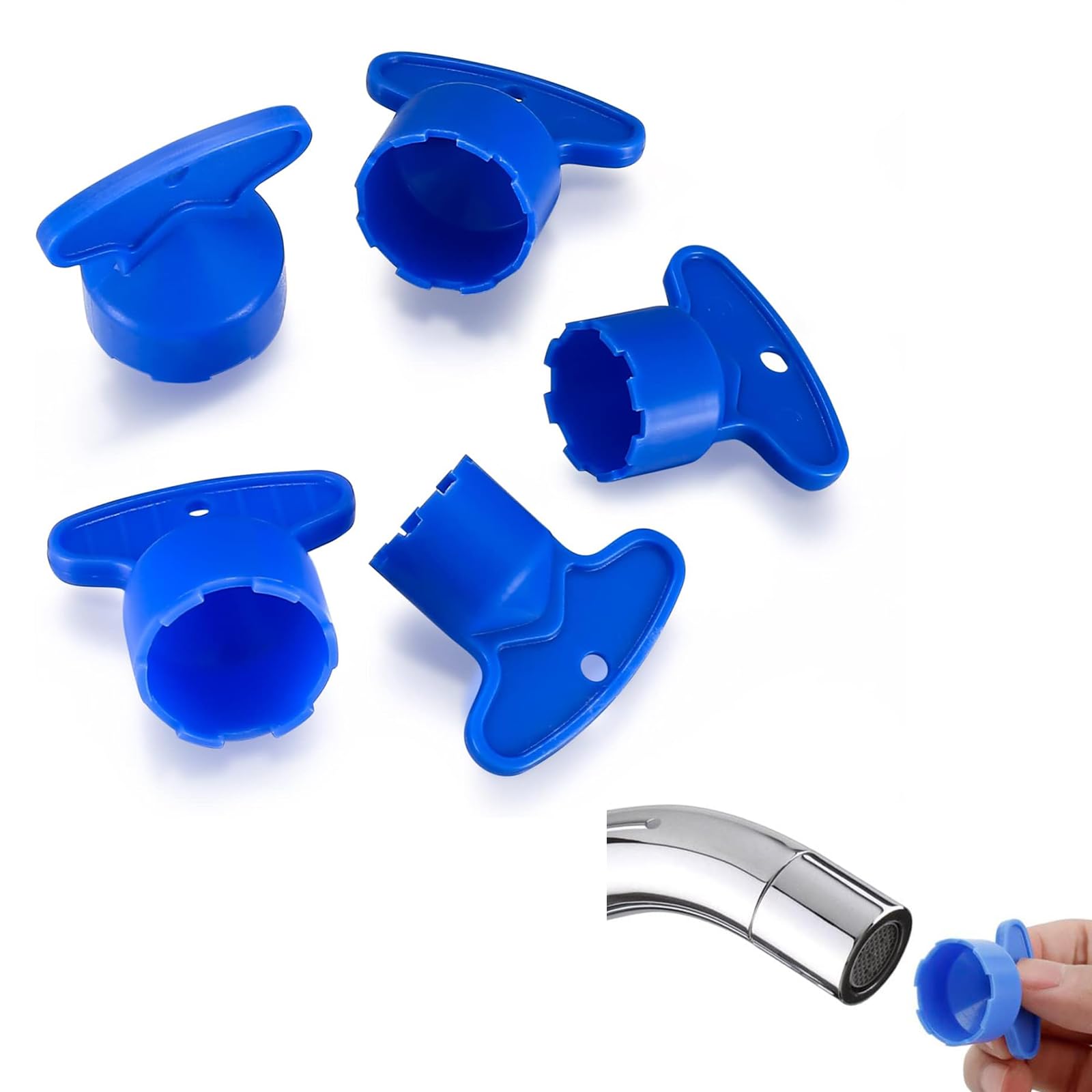 Beluchter Sleutelset Voor Cache Kraan, Kraan Beluchter Sleutel Verwijdering Sleutelgereedschap Met Meerdere Maten Sleutels Abs Plastic Constructie Voor Lage Stroom Kraan Reparatie