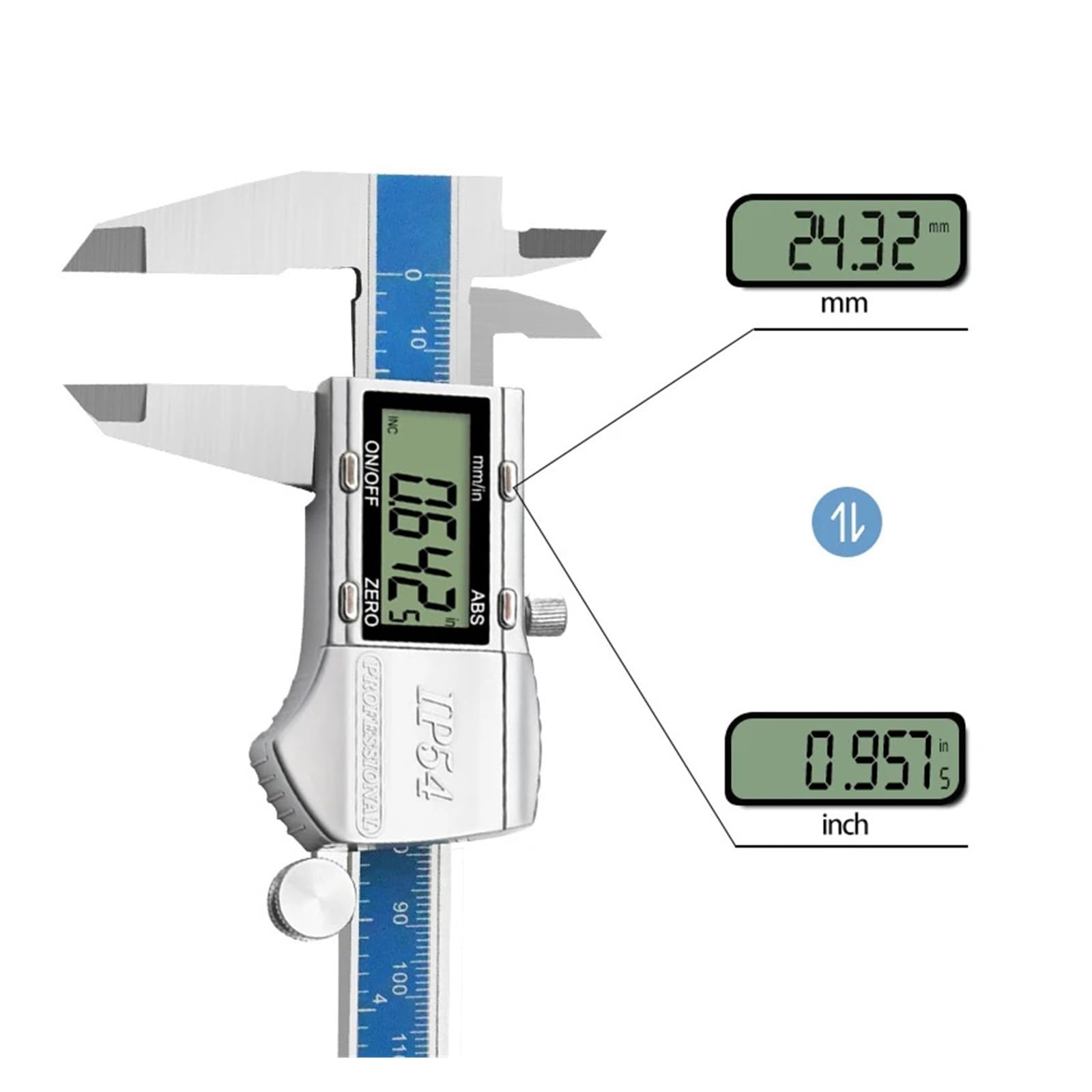 Suwmiarka cyfrowa IP54 150/200/300 mm wodoodporna elektroniczna suwmiarka ze stali nierdzewnej narzędzia pomiarowe Szeroki zakres zastosowań(0-150mm)