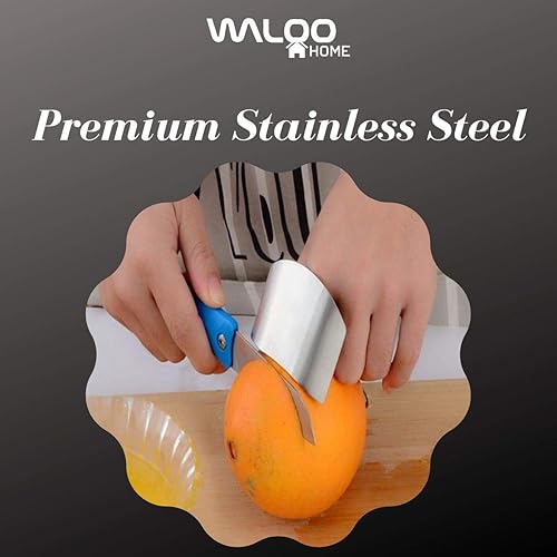 Miniatura 9 de WALOO Protector de dedos de acero inoxidable para cortar, protector de corte de cuchillos y protectores de herramientas de cocina, herramienta de