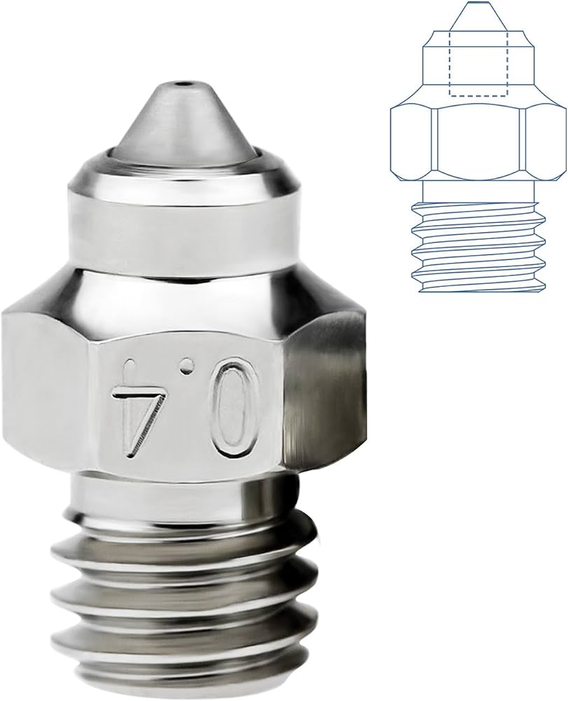 Amazon.com: Sprite exutrder Bimetal Nozzle 0.4mm Hardened Steel