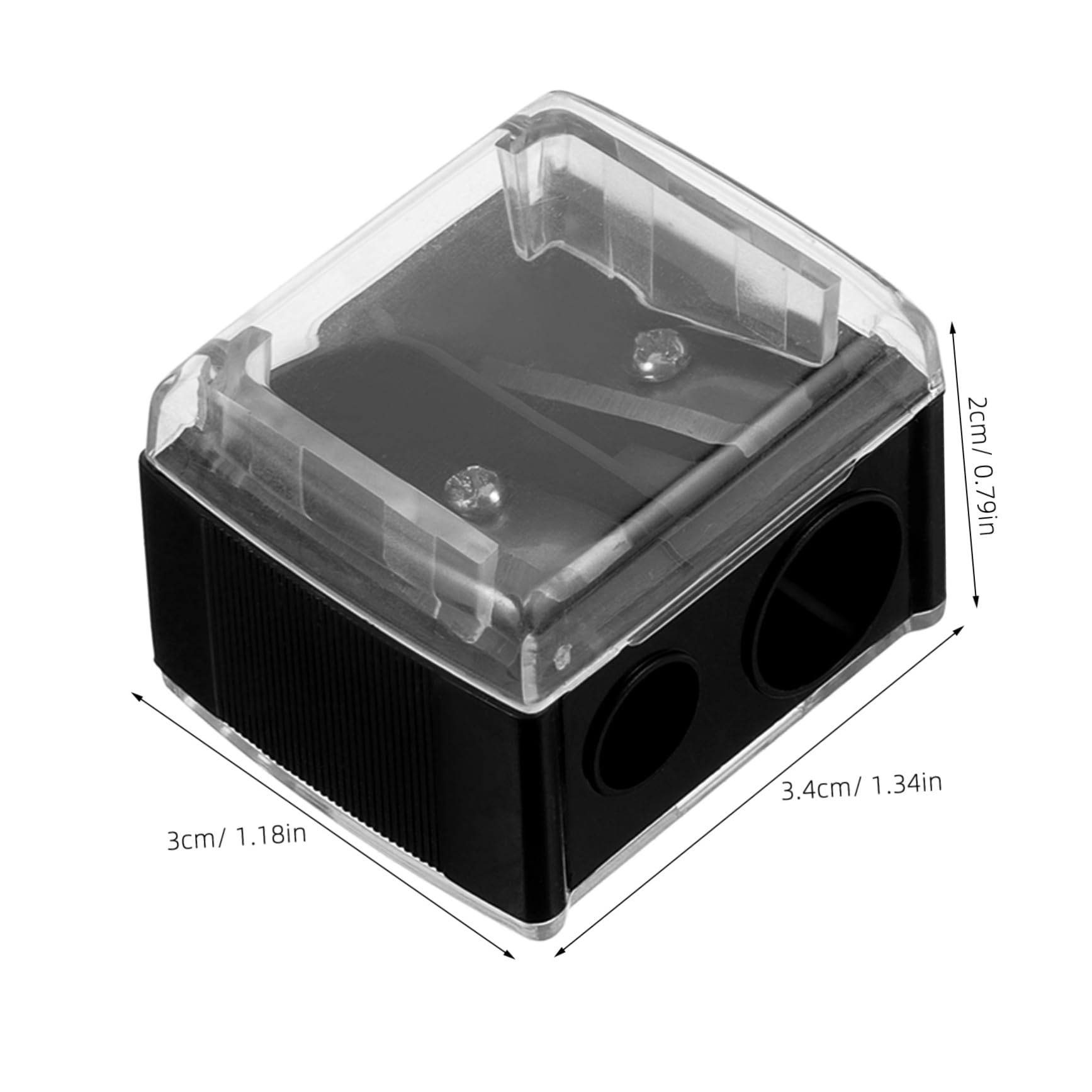 LIFKOME Double Hole Eyebrow Sharpener Small Pencil Sharpener for Lip Liner Eyeliner Pen