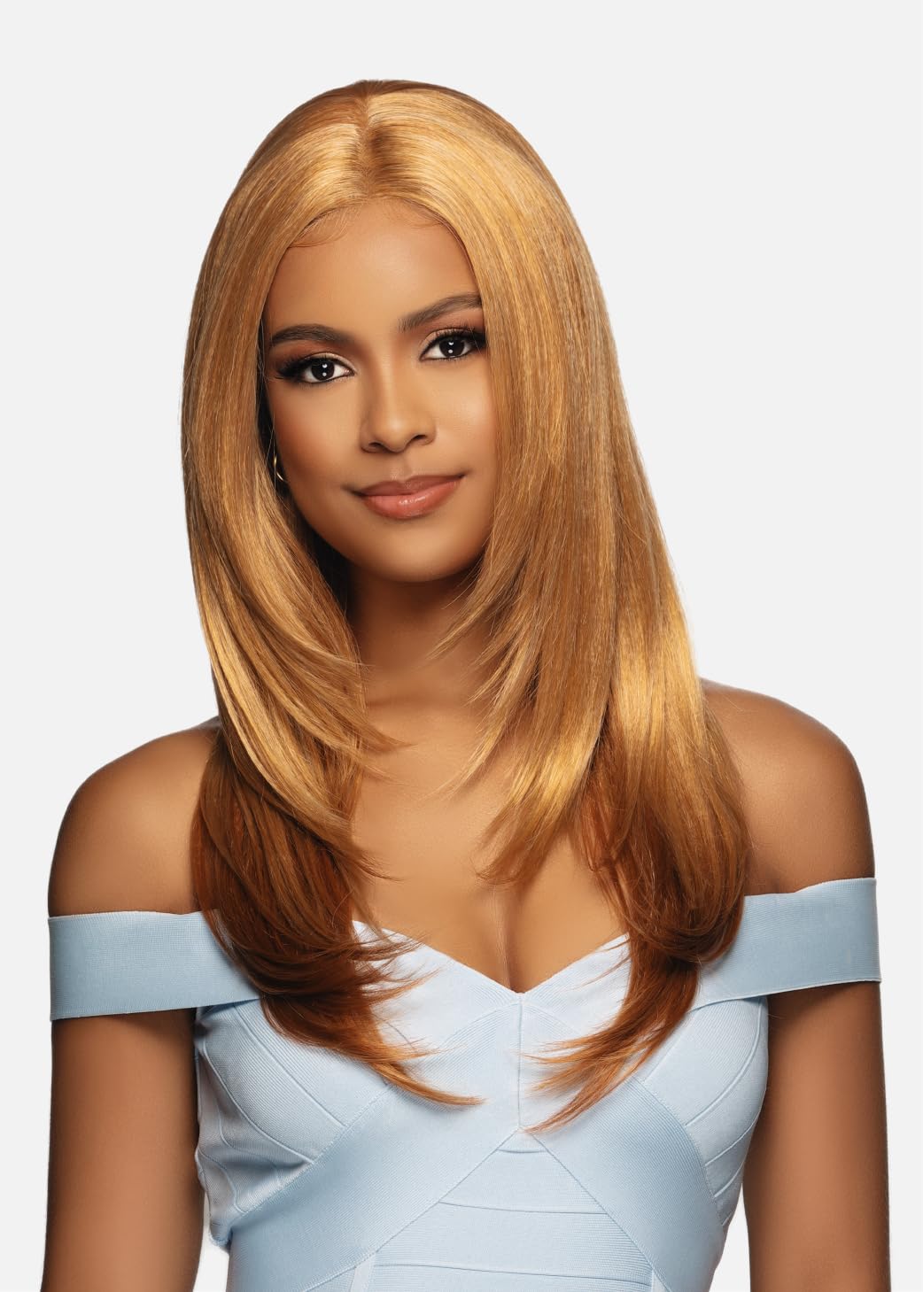 Vivica A. Fox Hair Collection MIRANDA, Aura Tangle Free Premium Fiber, HD Lace Deep Part, Glueless Wig (Dark Brown 2) Vivica A. Fox Hair Collection MIRANDA, Aura Tangle Free Premium Fiber, HD Lace Deep Part, Glueless Wig (Dark Brown 2)