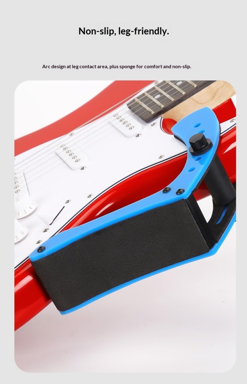 Générique Support de Guitare électrique Ergonomique, Hauteur Réglable à 6 Positions, Support de Jambe de Repose-pieds, pied guitare
