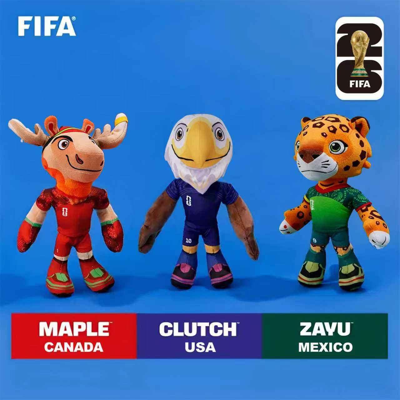 All For Paws Zayu Plüsch Hundespielzeug, offizielles FIFA WM 2026 Mexiko Maskottchen | Langlebiges Spielzeug mit eingebautem Quietscher, strukturiertem Stoff und Knistern zur Stimulation und zum Spielen (1 Stück)