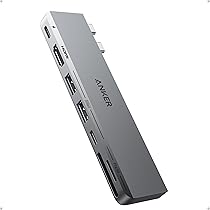Anker 547 Hub USB C 7 in 2, Compatibile con Porta USB C Thunderbolt 4, HDMI 4K, Type C e 2 Porte Dati USB A per MacBook Pro 13 Pollici, MacBook Air M1,  M2 e altro