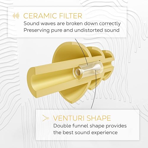 Miniatura 5 de Shush Tapones para los oídos para motociclistas, protección auditiva de alto rendimiento contra el ruido del viento, filtro de cerámica (SNR 24 dB)