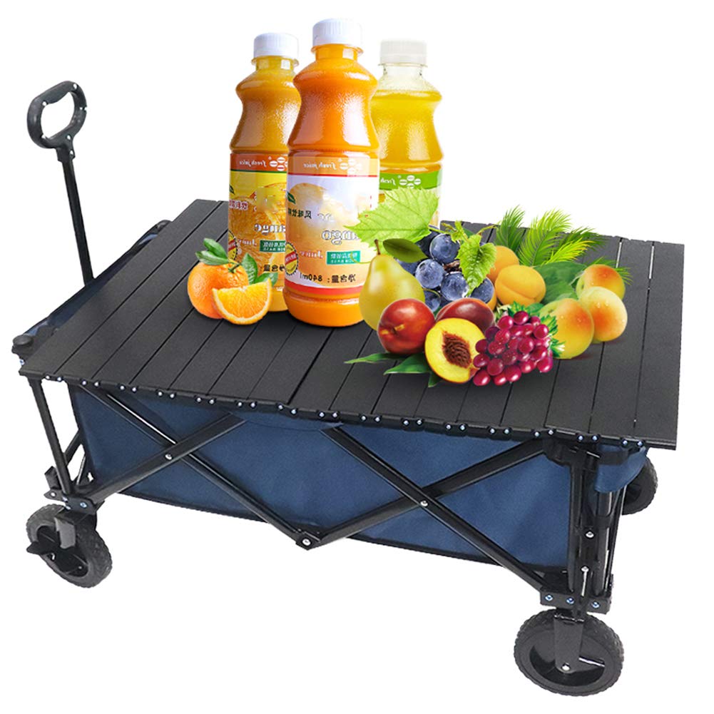 Wagon pliable de camping pour transporter facilement vos équipements de plage et pique-nique