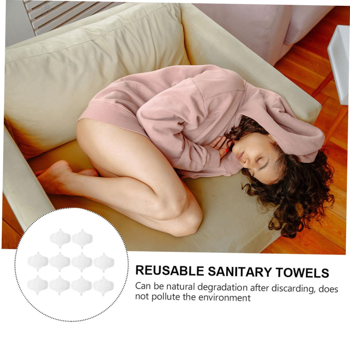 Ipetboom 40piezas Compresas Menstruales Reutilizables De Algodón Lavables Para Maternidad Pack De Almohadillas Sanitarias Impermeables y Transpirables Para Posparto y