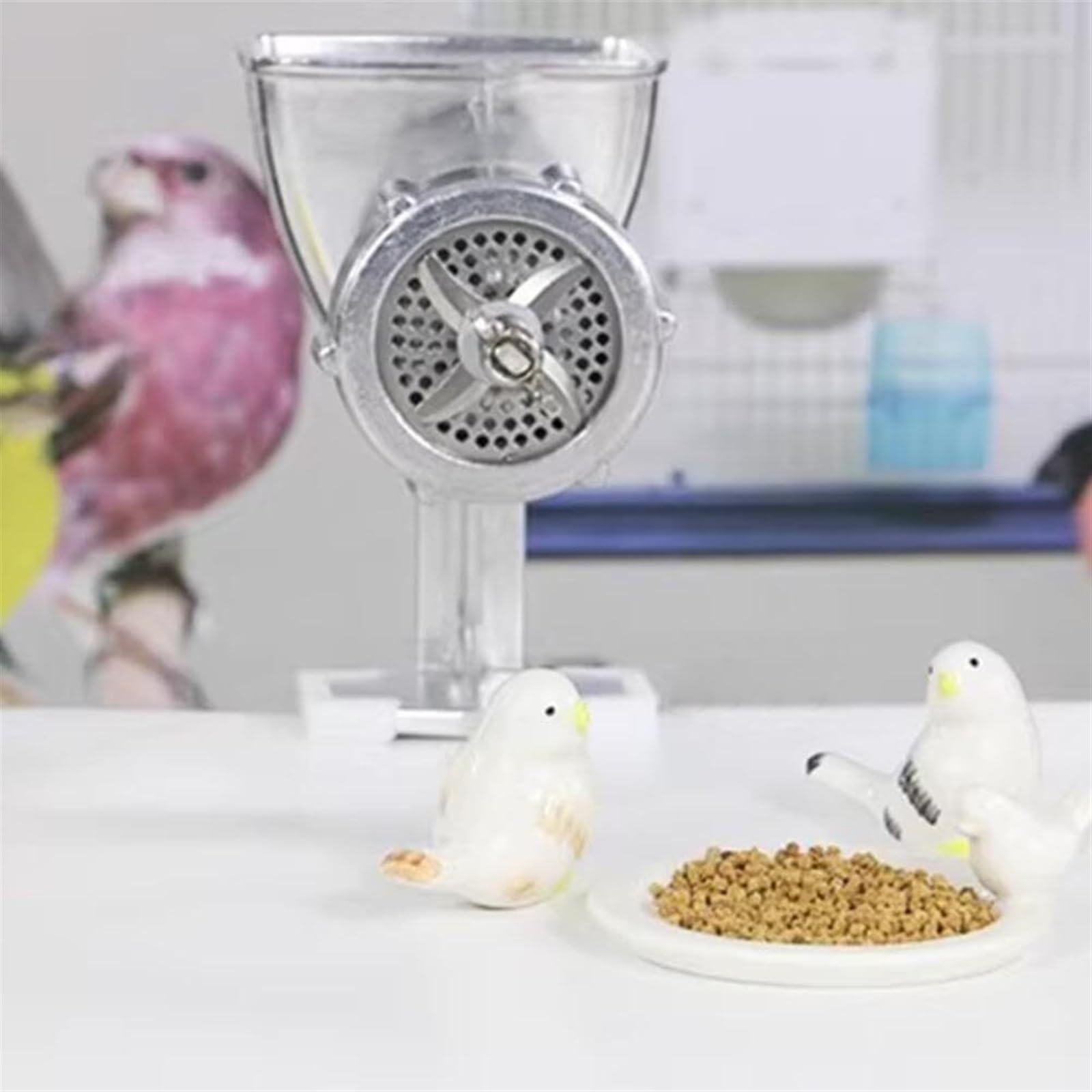 Máquina de pellets de alimentación manual para alimentos animales, acero inoxidable, adecuada para peces, perros, gatos, aves de corral, conejos y otras mascotas, eficiente máquina de pellets