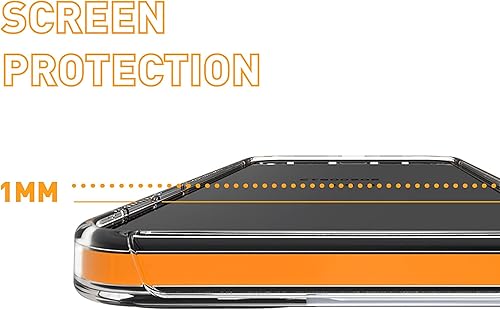 Miniatura 7 de ARMOR Funda Signature para iPhone 12 Mini, transparente con cinta naranja