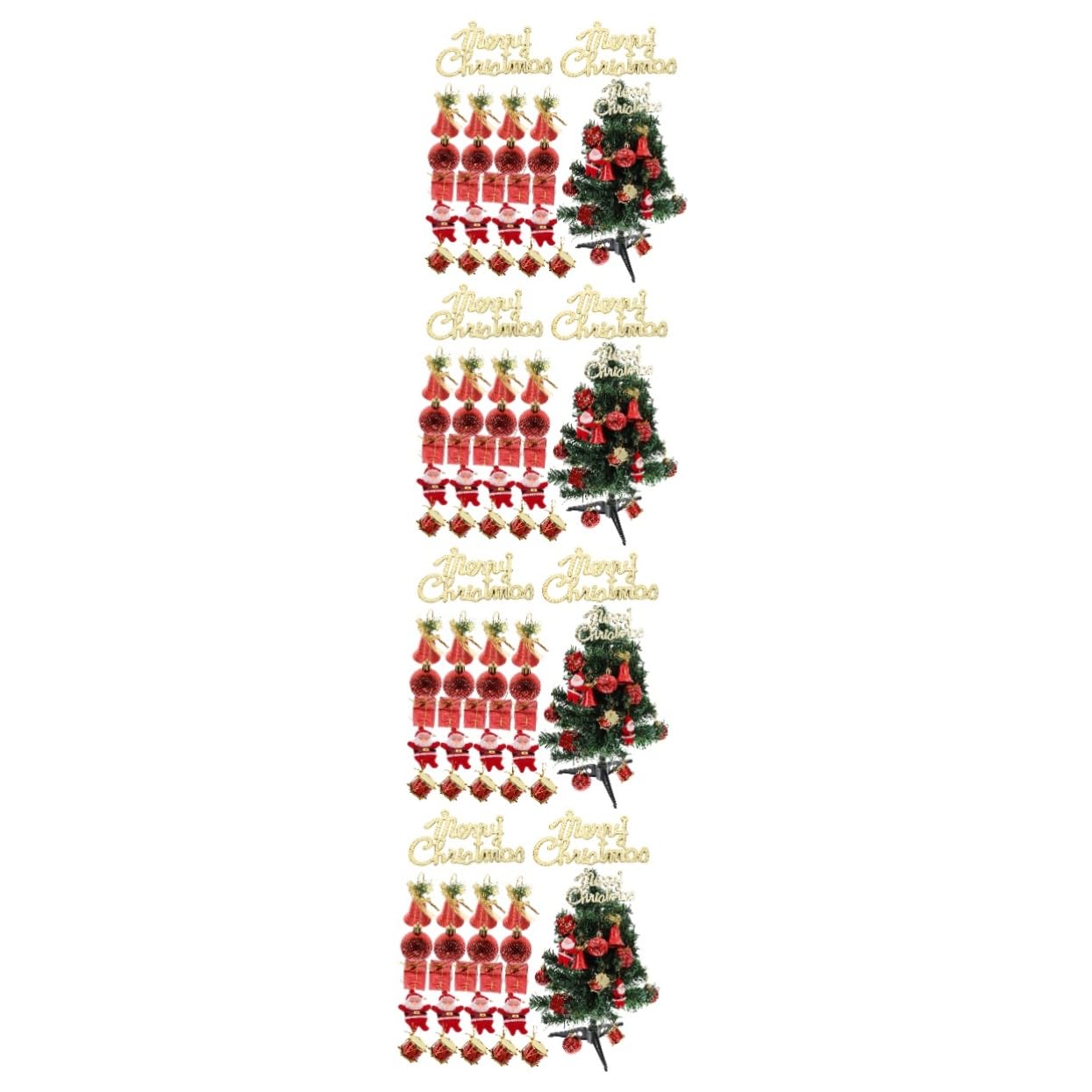 IMIKEYA 4 Kisten Weihnachtskugel-Set Mini-Weihnachtsmann Weihnachtsbedarf weihnachtsdeko christbaumanhänger Christbaumschmuck Baumschmuck Anhänger Kugel hängende Dekoration Plastik rot