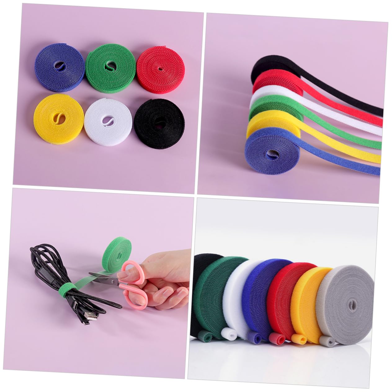 Kisangel 5 Set Fettuccia per Piante Nylon Legature Riutilizzabili per Giardinaggio Adatte per Piante Rampicanti E Organizzazione Assortiti 7 Pezzi*5