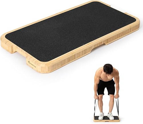 StrongTek Resistance Band Training Platform, Heavy-Duty BambooWood Board for Safe & Stable Resistance Workouts, Non-Slip, 1000 lbs Capacity for