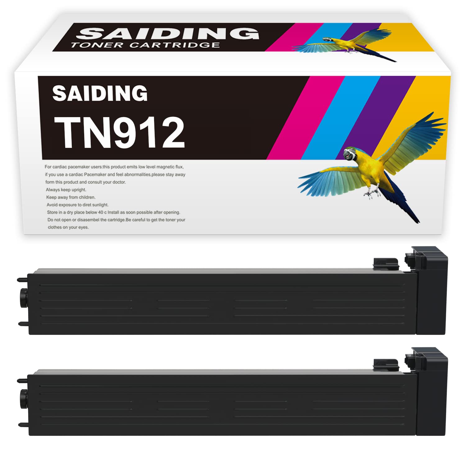 SAIDING Compatible Toner Cartridge Replacement for TN912 TN 912 A8H5031 to use with Konica Minolta Bizhub 958 High Yield 40800 (2 Black)